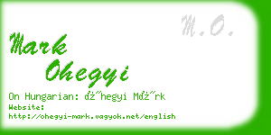 mark ohegyi business card